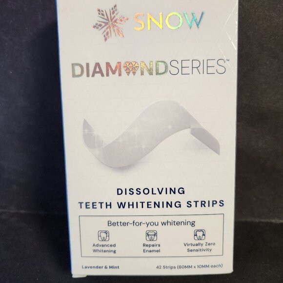 Snow Diamond Series Dissolving Teeth Whitening Strips Lavender & Mint 42 Strips - Picture 1 of 5